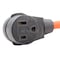 Ac Works Plug Adapter, STW, 6-50R, L15-20P, 6-50P, L15-20P, 1.5 ft., Orange WDL1520650-018 - alternate 5